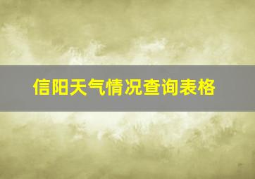 信阳天气情况查询表格