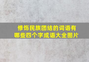 修饰民族团结的词语有哪些四个字成语大全图片