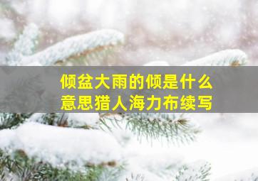 倾盆大雨的倾是什么意思猎人海力布续写