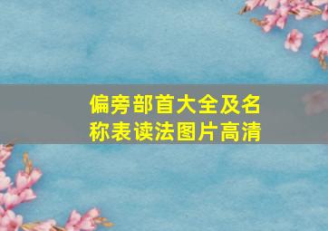 偏旁部首大全及名称表读法图片高清