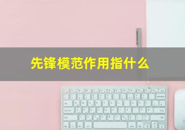 先锋模范作用指什么