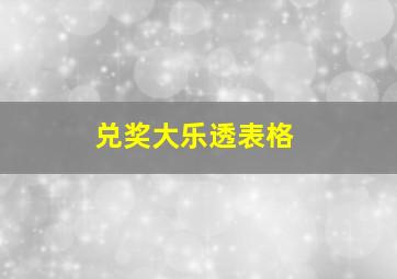 兑奖大乐透表格