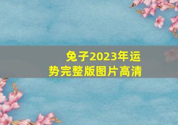 兔子2023年运势完整版图片高清