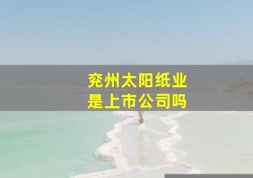 兖州太阳纸业是上市公司吗