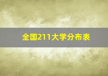 全国211大学分布表