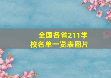 全国各省211学校名单一览表图片