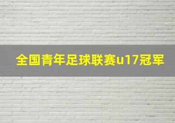 全国青年足球联赛u17冠军