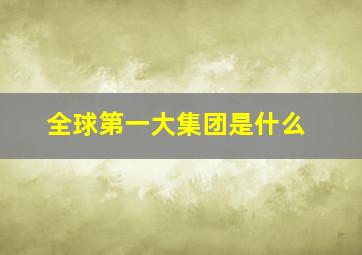 全球第一大集团是什么