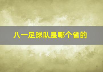 八一足球队是哪个省的