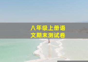 八年级上册语文期末测试卷