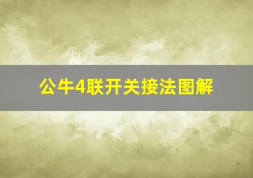 公牛4联开关接法图解