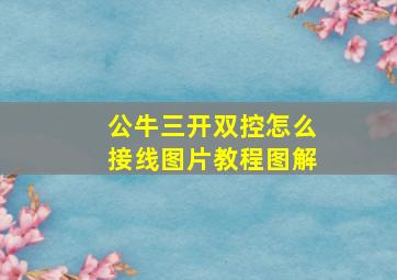 公牛三开双控怎么接线图片教程图解