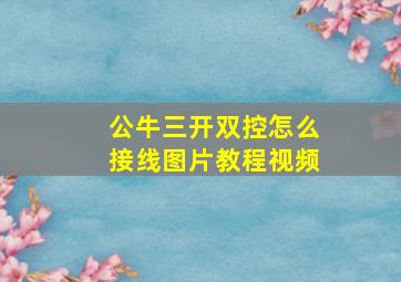 公牛三开双控怎么接线图片教程视频