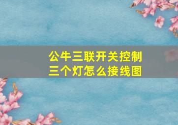 公牛三联开关控制三个灯怎么接线图