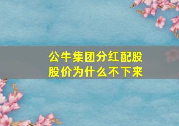 公牛集团分红配股股价为什么不下来