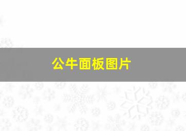 公牛面板图片