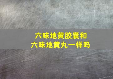 六味地黄胶囊和六味地黄丸一样吗