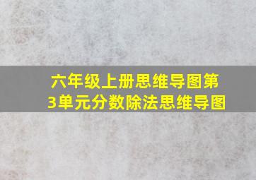 六年级上册思维导图第3单元分数除法思维导图