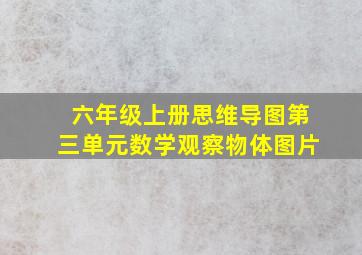 六年级上册思维导图第三单元数学观察物体图片