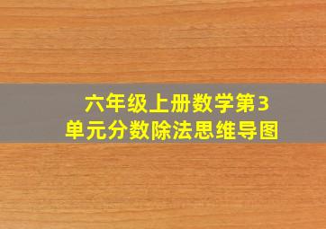 六年级上册数学第3单元分数除法思维导图