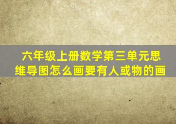 六年级上册数学第三单元思维导图怎么画要有人或物的画