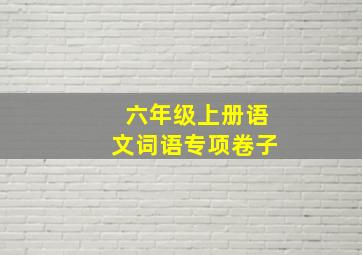 六年级上册语文词语专项卷子