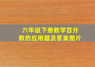 六年级下册数学百分数的应用题及答案图片