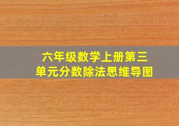 六年级数学上册第三单元分数除法思维导图