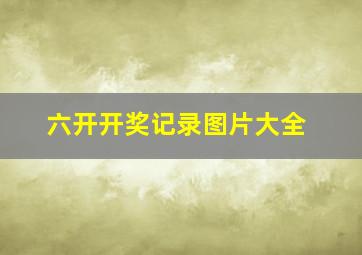 六开开奖记录图片大全