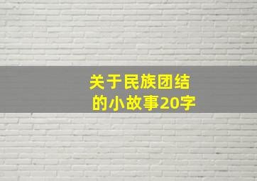 关于民族团结的小故事20字