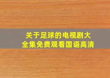 关于足球的电视剧大全集免费观看国语高清