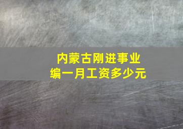 内蒙古刚进事业编一月工资多少元