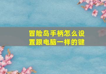 冒险岛手柄怎么设置跟电脑一样的键