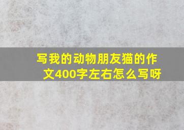 写我的动物朋友猫的作文400字左右怎么写呀