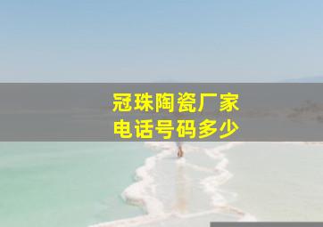 冠珠陶瓷厂家电话号码多少