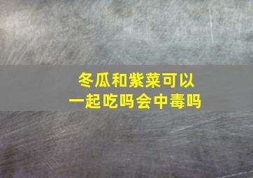 冬瓜和紫菜可以一起吃吗会中毒吗