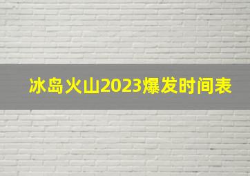 冰岛火山2023爆发时间表