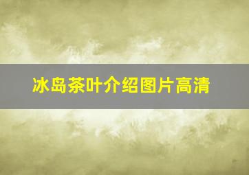 冰岛茶叶介绍图片高清