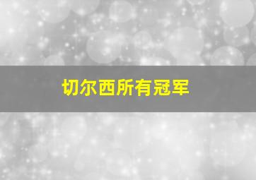 切尔西所有冠军