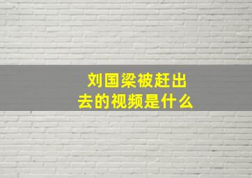 刘国梁被赶出去的视频是什么