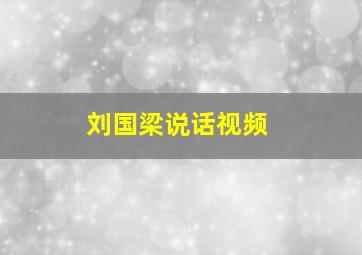 刘国梁说话视频