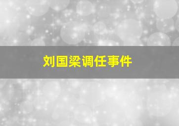 刘国梁调任事件