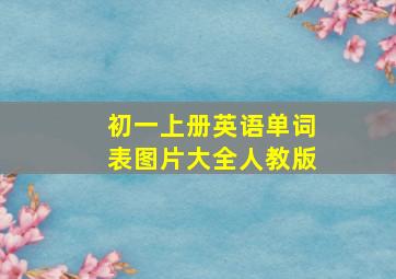 初一上册英语单词表图片大全人教版