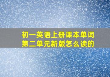 初一英语上册课本单词第二单元新版怎么读的