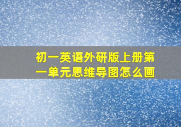 初一英语外研版上册第一单元思维导图怎么画