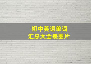 初中英语单词汇总大全表图片