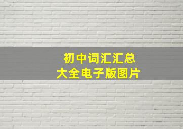 初中词汇汇总大全电子版图片