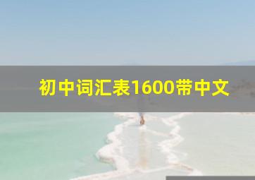 初中词汇表1600带中文