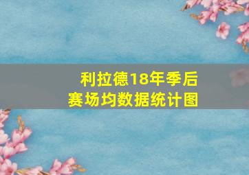 利拉德18年季后赛场均数据统计图