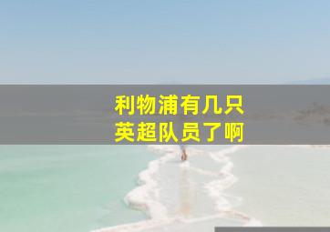 利物浦有几只英超队员了啊